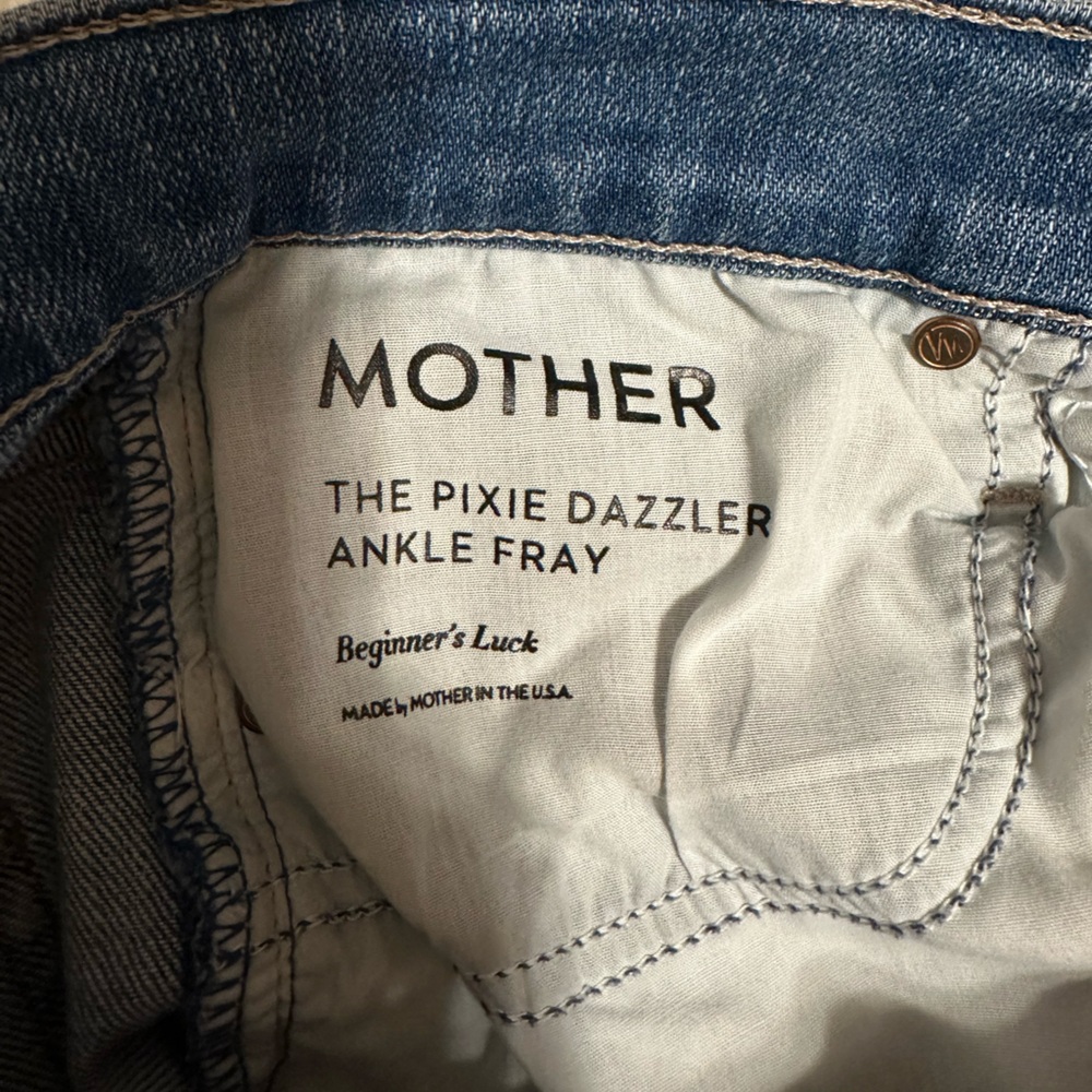 MOTHER The Pixie Dazzler Ankle Fray Straight Jeans - Picture 10 of 11